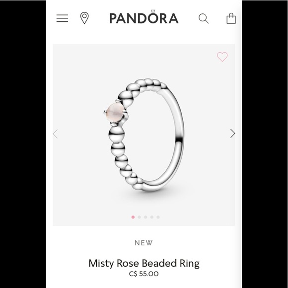 Pandora- Misty Rose Beaded Ring